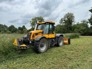 Yellow tractor
